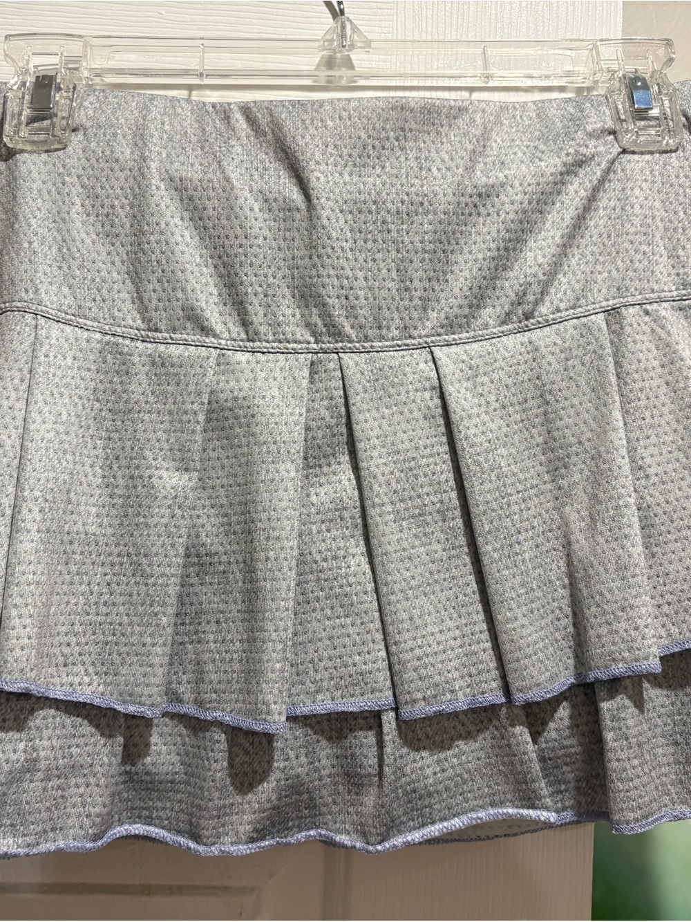 Lucky in Love Light Gray Pleated Layered Skirt